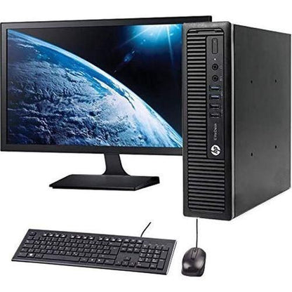 HP Refurbished EliteDesk 800 G2 Core i5 8GB RAM 500GB HDD SFF + 22 inch Monitor, Keyboard, Mouse